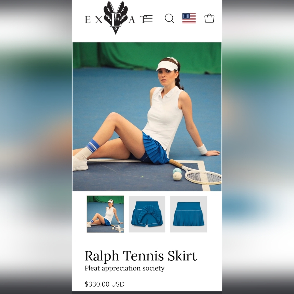 EXEAT Ralph Tennis Skirt Size M Blue